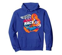 Official Hot Wheels 'You Make My Heart Race' Pullover Hoodie, Adult Unisex, Royal Blue, XX-Large