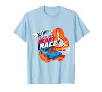 Official Hot Wheels 'You Make My Heart Race' T-Shirt, Men, Baby Blue, X-Large