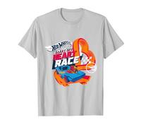 Official Hot Wheels 'You Make My Heart Race' T-Shirt, Men, Silver Grey, Medium