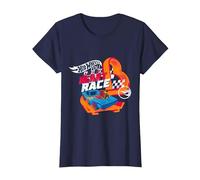 Official Hot Wheels 'You Make My Heart Race' T-Shirt, Women, Navy Blue, Large