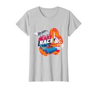 Official Hot Wheels 'You Make My Heart Race' T-Shirt, Women, Silver Grey, Medium