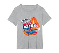 Official Hot Wheels 'You Make My Heart Race' T-Shirt, Women's Plus, Heather Grey, 4X