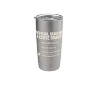 Official Hunting Excuse Board Funny Hunter Humor Stainless Steel Insulated Tumbler