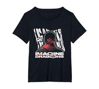 Official Imagine Dragons Exclusive Warp Hands T-Shirt, Women's Plus, Black, 3X