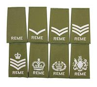 Official Issue REME OD PCS Rank Slides Kings WO2 CSM