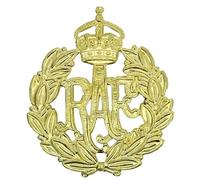 Official Issue Royal Air Force RAF Kings Crown Brass Cap Badge