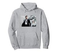 Official James Bond 007 Casino Royale Pullover Hoodie, Adult Unisex, Heather Grey, Large