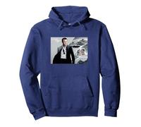 Official James Bond 007 Casino Royale Pullover Hoodie, Adult Unisex, Navy Blue, Small