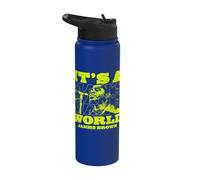 Official James Brown Its a Mans World Soul Music Stainless Steel Insulated Water Bottle
