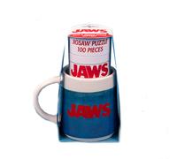 OFFICIAL JAWS COFFEE MUG CUP AND JIGSAW PUZZLE GIFT SET NEW
