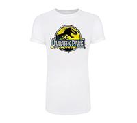 Official Jurassic Park Dnalogo Ladies Womens White T-Shirt Dress, X-Large