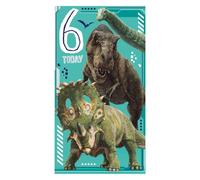 Official Jurassic World The Movie Age 6 Birthday Card,cover may vary