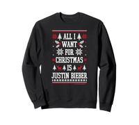 Official Justin Bieber All I Want Christmas Pop Retro Sweatshirt