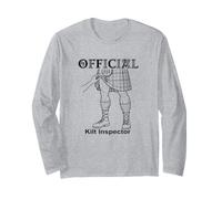 Official Kilt Inspector- Humorous Novelty Tartan 2026 (C) Long Sleeve T-Shirt