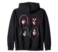 Official KISS Hard Rock Glam Band Retro Icons Zip Hoodie