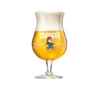 Official La Chouffe 33cl Chalice Beer Glass - Branded Belgian Ale Glass - Classic Belgian Beer Chalice