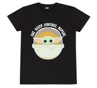 Star Wars The Mandalorian - Eat. Sleep. Levitate. Repeat. - Grogu Men T-Shirt Black XL