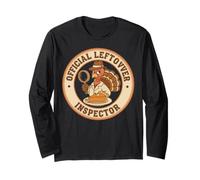 Official Leftover Inspector Funny Thanksgiving Turkey Pie Long Sleeve T-Shirt