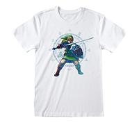 Official Legend of Zelda Skyward Sword Pose Unisex White T-Shirt, X-Large