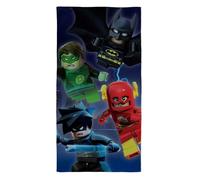 Official Lego DC Superheroes Beach Towel - Batman, Flash, Nightwing & Green Lantern Design - 70 x 140cm - 100% Cotton