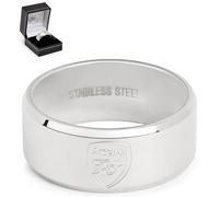 Official Licensed Arsenal Stainless Steel Crest Band Ring - Large Mens/Unisex Football Gift