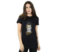 Official Licensed David Bowie Aladdin Sane Gold Bolt Women's Boyfriend Fit T-Shirt - Relaxed Boyfriend Fit Graphic T-Shirt, Soft Short Sleeve Tee, Fan Gift,