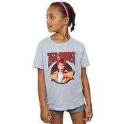Official Licensed David Bowie Ziggy Stardust Girls' T-Shirt - Iconic Rock Graphic, Premium Soft Cotton, Everyday Wear, UK - Machine Washable - Officially Licensed Sport Grey
