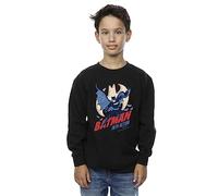 Official Licensed DC Comics Batman Into Action Boys' Sweatshirt - Iconic Batman Graphic, Soft Fleece, Durable UK - Available in Multiple UK Sizes - Machine Washable - Officially Licensed - Unisex