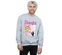Official Licensed Disney Bambi Nice To Meet You Men's Sweatshirt - Soft Fleece Interior, Comfortable Regular Fit, Premium Cotton Blend, UK - Available in Multiple UK Sizes - Machine Washable
