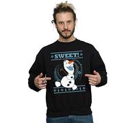 Official Licensed Disney Frozen Olaf Sweet Christmas Men's Sweatshirt - Soft Fleece Crew Neck Sweatshirt, Front Graphic Print, Warm Jumper, Fan Gift, Available in Multiple UK Sizes