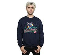 Official Licensed Disney Lilo and Stitch Aloha Christmas Mens Sweatshirt - Festive Holiday Jumper UK - Available in Multiple UK Sizes - Machine Washable - Officially Licensed - Premium Quality