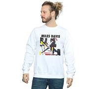 Official Licensed Disney Miles Davis Rubberband Ep Men's Sweatshirt - Soft Fleece Crew Neck Sweatshirt, Front Graphic Print, Warm Jumper, Fan Gift, Available in Multiple UK Sizes White