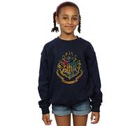 Official Licensed Harry Potter Distressed Hogwarts Crest Kids' Sweatshirt - Bold Graphic Print, Comfortable Fit UK - Available in Multiple UK Sizes - Machine Washable - Officially Licensed - Unisex