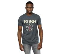 Official Licensed Marvel Rush American Tour 1977 Men's T-Shirt - Classic Graphic T-Shirt, Soft Cotton Short Sleeve Tee, Crew Neck Fan Gift, Available in Multiple UK Sizes Dark Heather