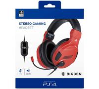 Official Licensed Red Stereo Gaming Headset for PS4