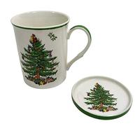 Spode Christmas Tree Mug & Coaster Set