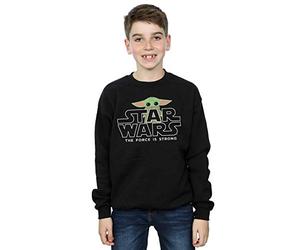Official Licensed Star Wars The Mandalorian The Child Force Is Strong Boys Sweatshirt - Classic Crew Neck UK - Available in Multiple UK Sizes - Machine Washable - Officially Licensed - Premium Quality