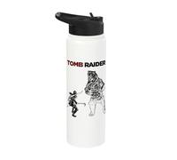 Official Licensed Tomb Raider Lara Croft vs Bear Stainless Steel Insulated Water Bottle