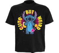 Official Lilo & Stitch Cute But Weird Unisex Black T-Shirt, XX-Large