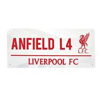 Official Liverpool Anfield Road & Football Crest Metal Street Sign (40cm x 18cm)