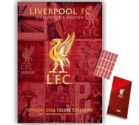Official Liverpool Deluxe 2026 Calendar Collectors Edition & Slim Liverpool Pocket Diary Gift Set with organisational stickers