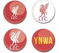 Official Liverpool FC button badge set pack of four