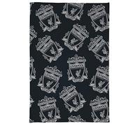 Official Liverpool Fleece Blanket Throw Super Soft - Charcoal Crests LIMITED EDITION, Multicolored, 150cm x 100cm