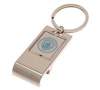 Official MANCHESTER CITY FC chrome bottle opener keyring