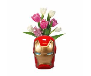 OFFICIAL MARVEL COMICS IRON MAN 3D SHAPED WALL VASE FLOWER POT ORNAMENT NEW HMB