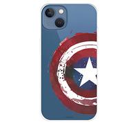 Official Marvel iPhone 14 Plus Case, Captain America Clear Shield to Protect Your Mobile Phone Flexible Silicone iPhone Case with Officially Licensed by Marvel