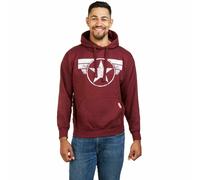 Marvel Men's Captain America Cap Logo Hoodie, Burgundy Red, XL UK