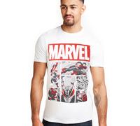 Marvel Men's Heroes Comics T Shirt, White (White White), S UK