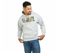 Official Marvel Mens Logo Characters Pullover Hood Grey Marl S - XXL