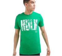 Marvel Men's Hulk Text T-Shirt, Irish Green, XX-Large
